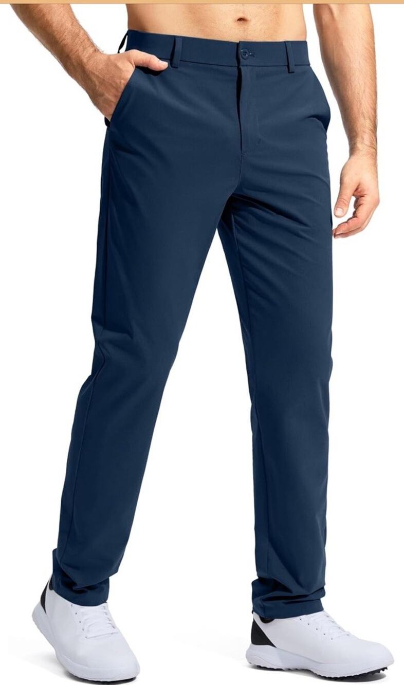 Pudolla Golf Pants Men's 32x30 Blue Performance Flat Front Stretch Lightweight